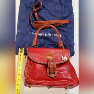 Dooney & Bourke R99 Vintage Red Essex Flap Carrier Purse Handbag Satchel